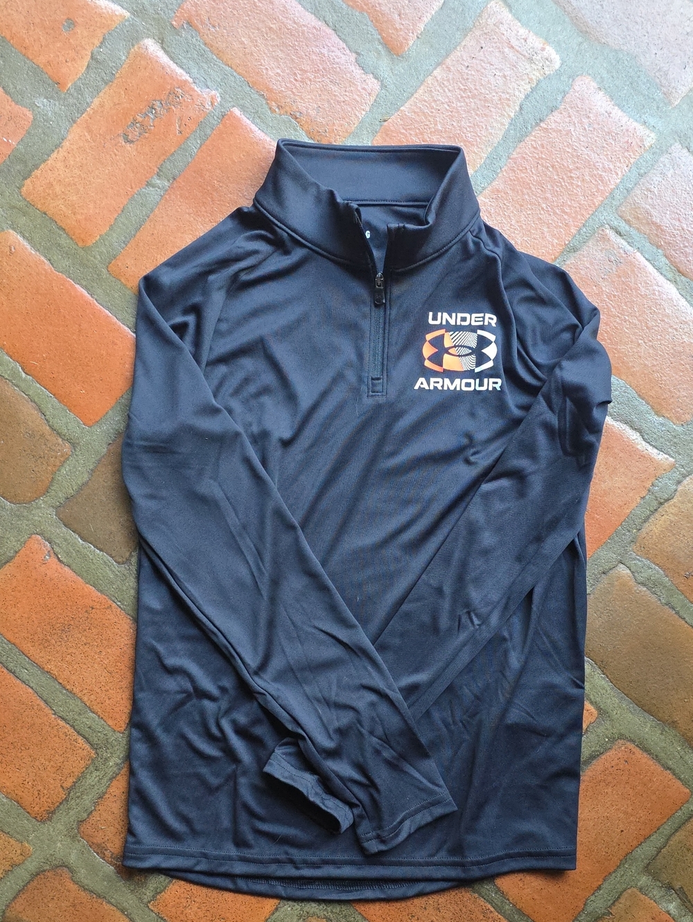 UNDER ARMOUR Kids' Black Quarter-Zip Pullover